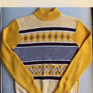 Men's Mustard Patterned Sweater